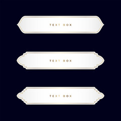 Simple white Islamic text box with gold lines