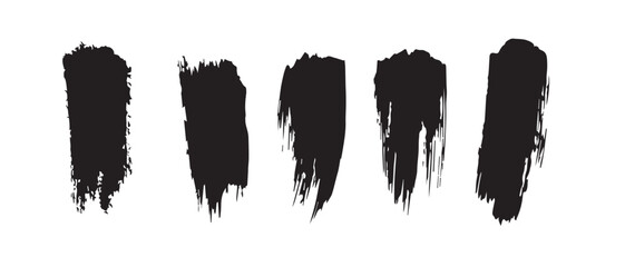 Abstract Black Brush Stroke Vectors for Texture Art