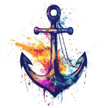 Colorful anchor design