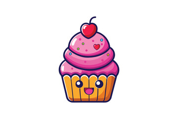  cute cupcake colorful Vector