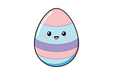  cute Easter eggs colorful Vector