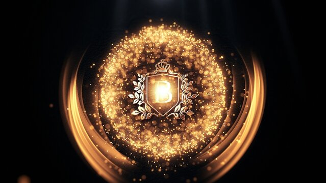 Gold Luxury Logo Intro Decorative Gilded Reveal