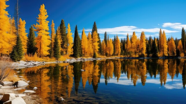 splendor tamarack trees