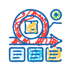 iterative development modern business icon doodle illustration