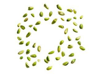 Set of Flying pistachios