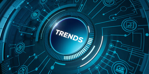 Abstract blue technological graphic showcasing current trends, ideal for digital marketing or technological concept presentations