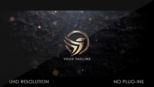 Elegant Golden Particle Stream Logo Particle Flow Luxury Intro