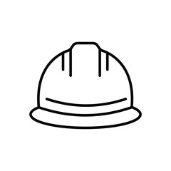 Construction helmet icon and symbol design with editable stroke