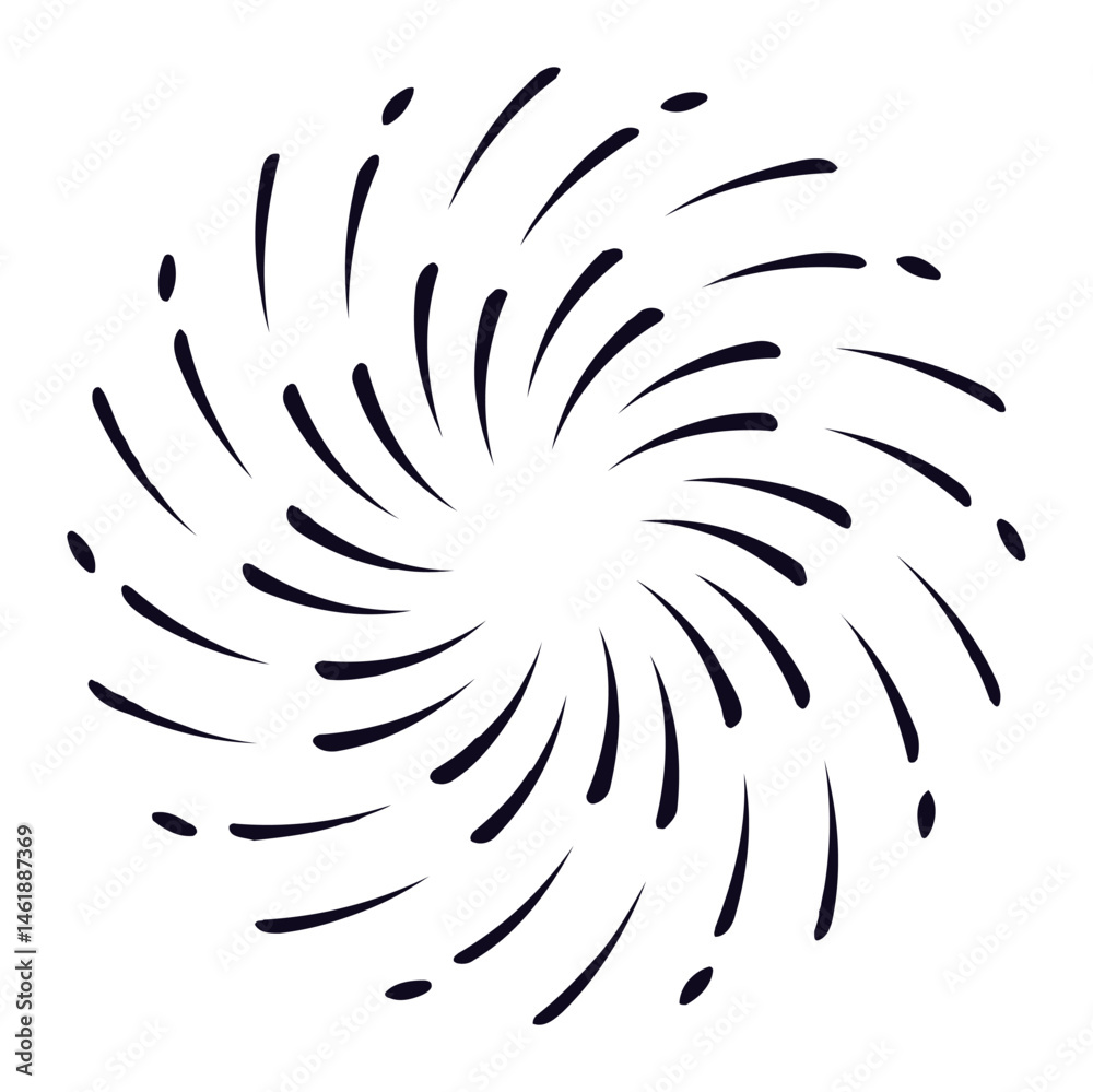Poster hypnotic spiral exploding from the center creating a vortex effect, abstract circular pattern with r