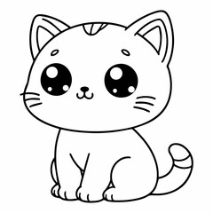  Cat Coloring Page - Printable Activity Sheet