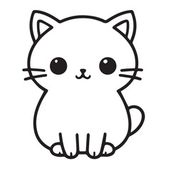  Cat Coloring Page - Printable Activity Sheet