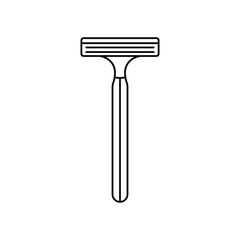 Razor line icon design with editable stroke on a white background