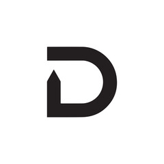 A creative vector logo design with "D" letter .