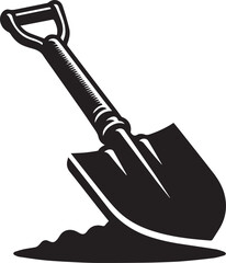 shovel silhouette vector