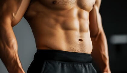 Fototapeta premium Fit man's sculpted torso