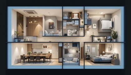 Luxurious Two-Story Apartment Interior Design: Modern Minimalist Home Showcase