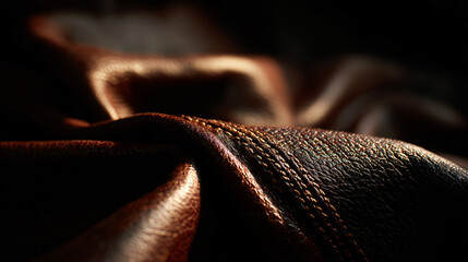 Rich embrown leather texture showcasing fine item
