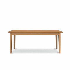 Fototapeta premium A simple, light brown wood table with a flat surface sits on a white background