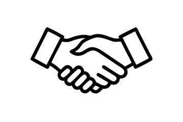 Naklejka premium Handshake symbolizes agreement and collaboration between two individuals in a professional setting
