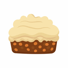 Cartoon sand pile illustration in muted yellow hues on a white background