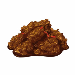 Spicy Brown Stew Pile