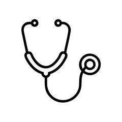 Medical stethoscope illustration representing healthcare and patient examination tools for doctors and nurses