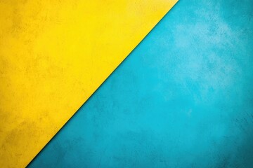 Vibrant yellow and teal diagonal split background