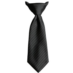 Elegant black striped tie, creating a refined and classic fashion statement