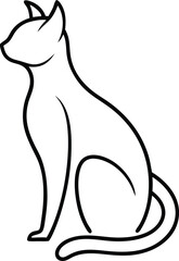 Minimal cat drawing
