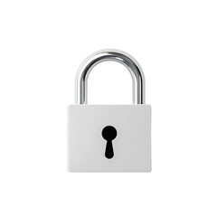 Naklejka premium Sleek Metallic Padlock Rendering on Dark Backdrop Symbolizing Protection