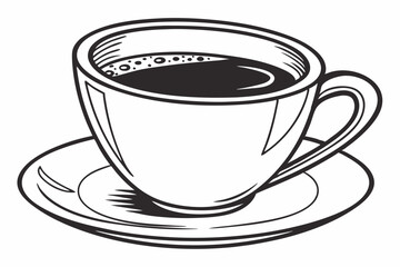coffee cup sihouette black vector