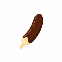 A brown, stylized object with spots and lines on a white background