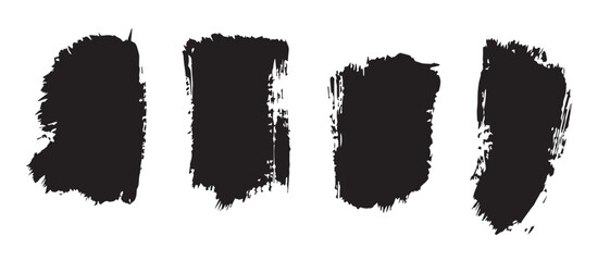 Black Brush Strokes Vector Textures