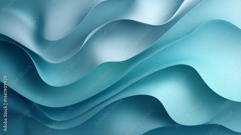 Poster Soft and flowing light blue textures create a serene and calming atmosphere with gentle waves and gradients, perfect for use in artistic and design applications