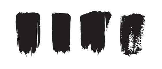 Black Brush Strokes Vector Textures