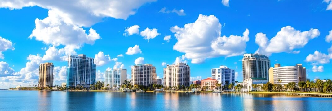 2d animation clearwater florida downtown skyline -