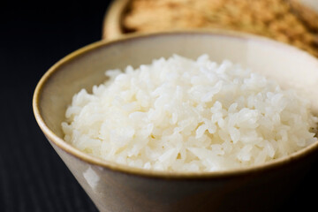 茶碗に盛られた白米　Japanese rice
