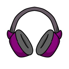 headphones on white background
