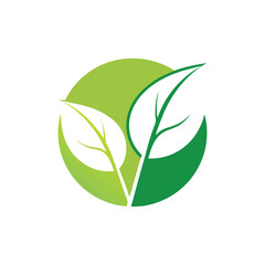 Two Leaf Logo in a Circle 