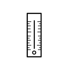 Black and white vertical ruler icon for precise measurement and design illustration