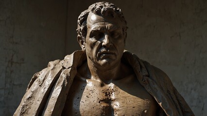 A statue of Rodivis, his chest torn open into a bottomless fissure
