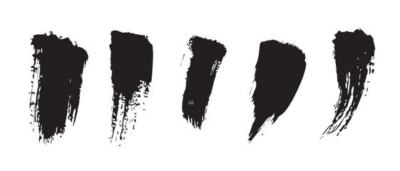 Black Brush Strokes Vector Textures