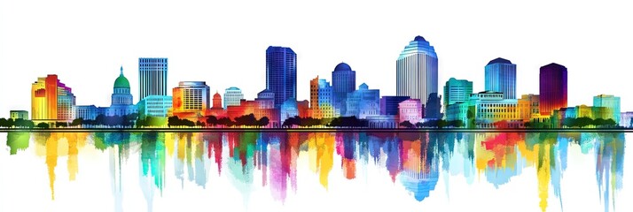 2d vector new orleans downtown skyline 