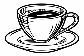 coffee sihouette black vector