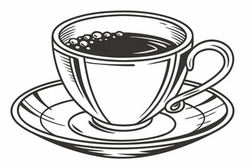 coffee sihouette black vector