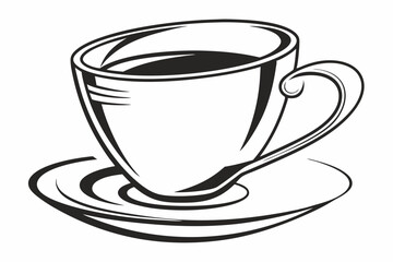 coffee sihouette black vector