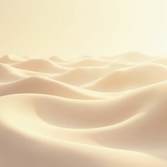Obraz premium Tranquil desert dunes under soft sunlight with smooth sand waves and serene atmosphere