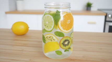 Naklejka premium Refreshing fruit infused water