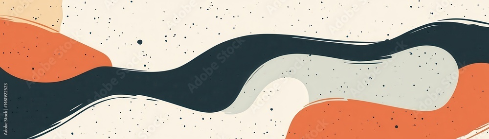 Aufkleber abstract earth tone pattern with wavy layers modern graphic design featuring neutral colors and simp