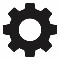 settings silhouette icon on white background
